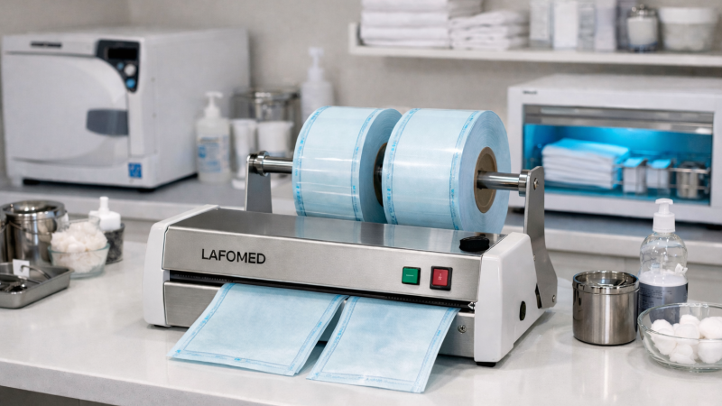 Машина за рязане на пликове за стерилизация LAFOMED – защо е необходима и как се използва