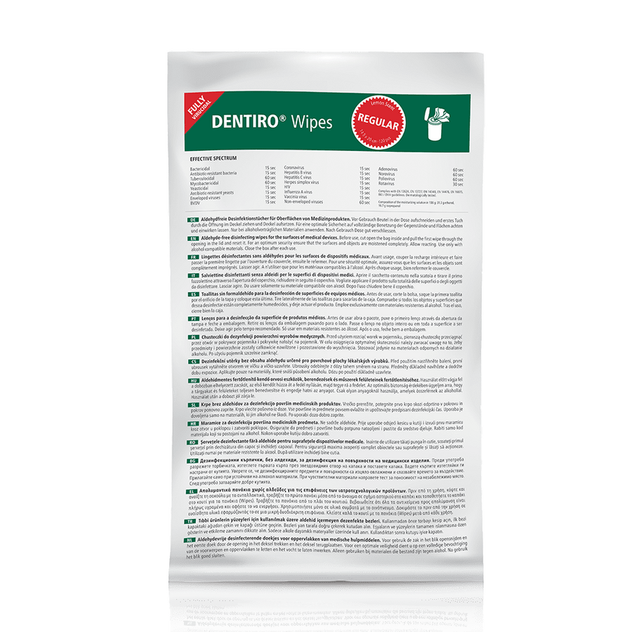 Кърпички за дезинфекция  120 бр. Dentiro Wipes