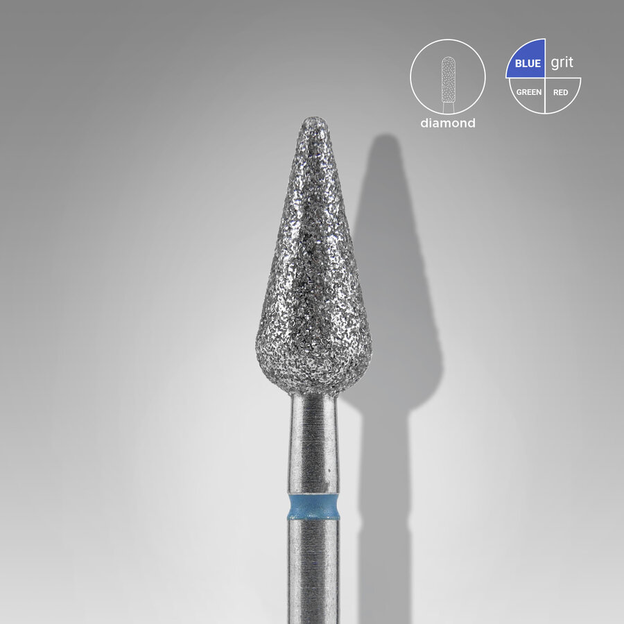 Диамантен накрайник конус син остър 4 мм