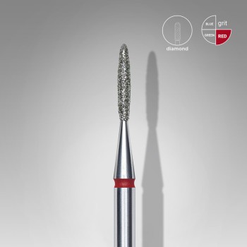 Диамантен накрайник пламък червен 1,4 мм