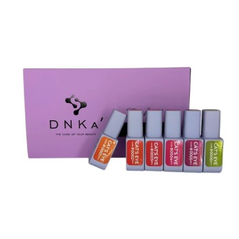 Комплект гел лакове ДНКа Котешко око 5+1