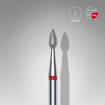 Диамантен накрайник капка червен 2,3 мм