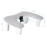 Поставка за маникюр MOMO Croissant с държач за телефон, сива. Поставка за маникюр MOMO Croissant с държач за телефон, сива.